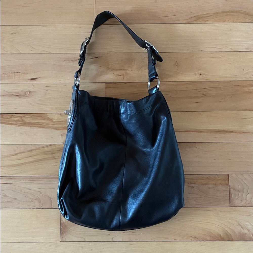 Coach Black Leather Shoulder Bag
